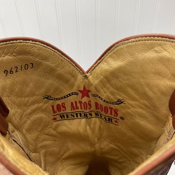 Cowboy Boots Los Altos 6X Cognac Ostrich Fashion Western Boots Mens US 7 EE $370 main image 8
